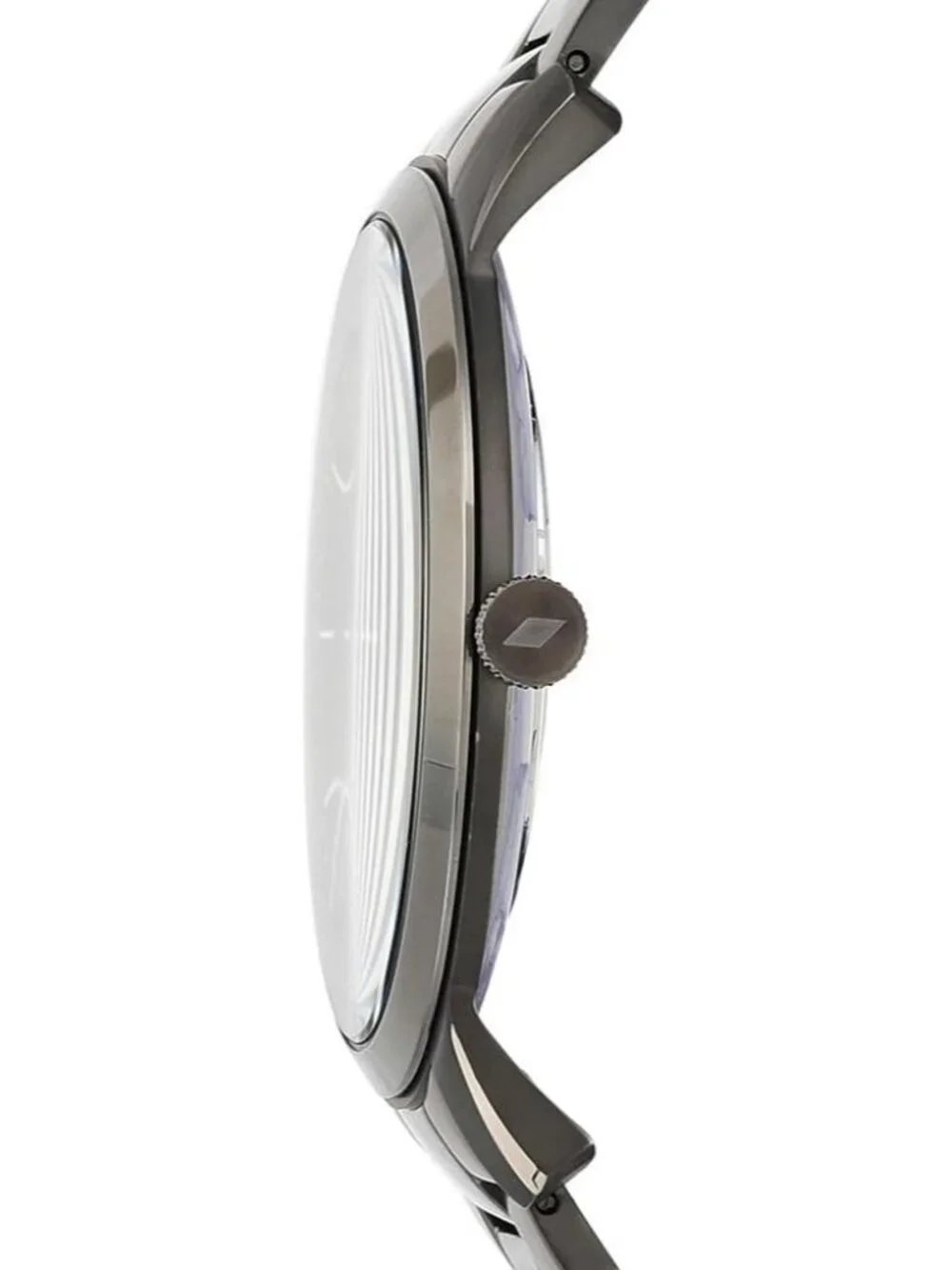 Men's Smoke Gray Minimalist Quartz Stainless Steel Three-Hand Wrist Watches